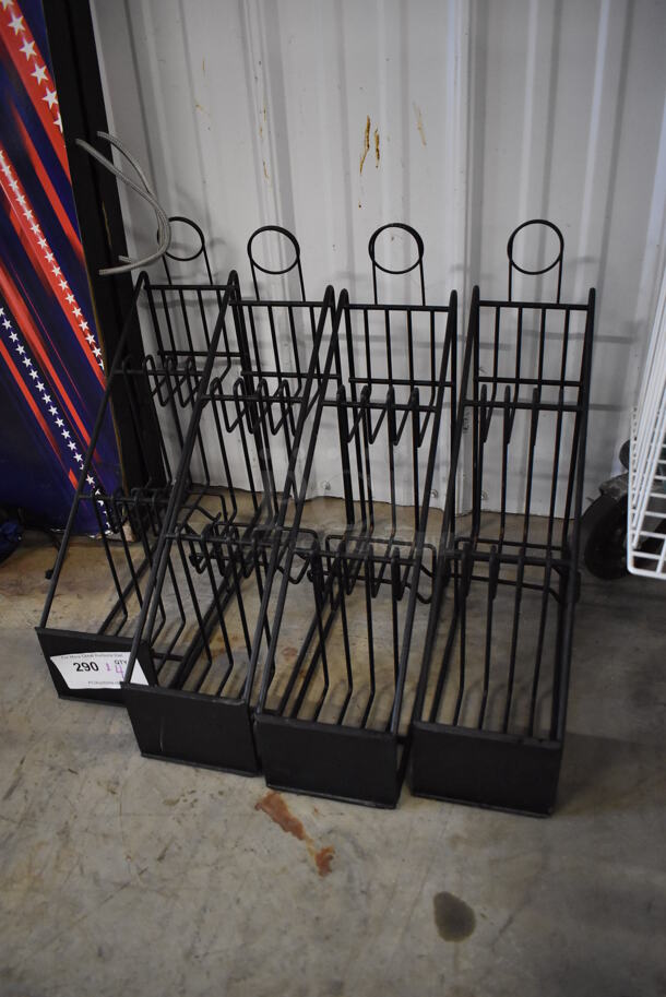 ALL ONE MONEY! Lot of 4 Black Metal Countertop 3 Tier Racks. 5x16x17 - Image 3 of 3