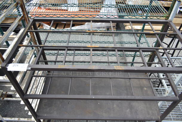 Black Metal Shelving Unit.  - Image 2 of 3