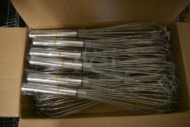 12 BRAND NEW IN BOX! Metal Piano Whip Whisks. 16