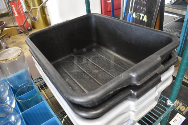 ALL ONE MONEY! Lot of 4 Poly Bus Bins; 2 Black and 2 Gray. 16x22x7 - Image 3 of 3