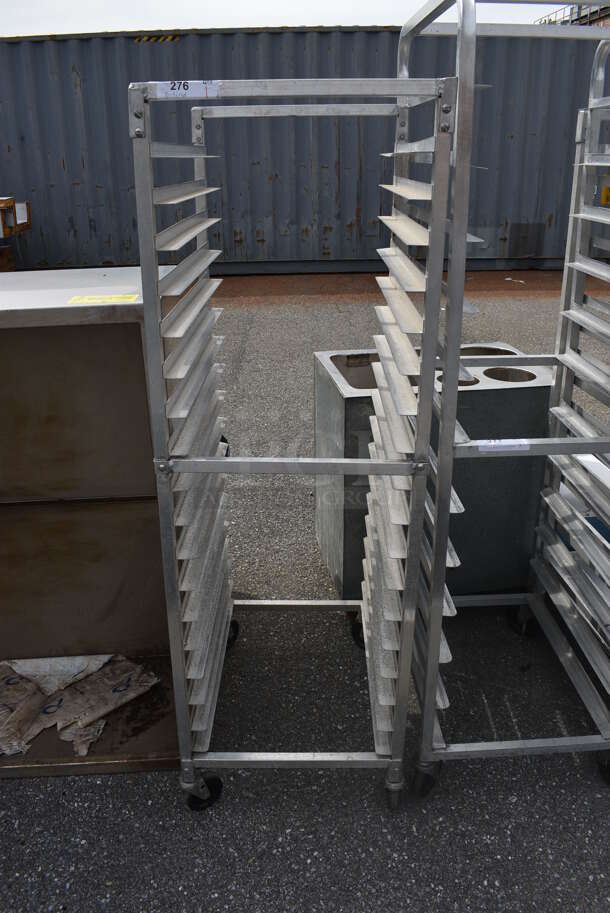 Metal Commercial Pan Transport Rack on Commercial Casters. 20.5x26x63