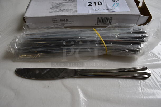 12 BRAND NEW IN BOX! Winco 0035-16 Stainless Steel Victoria Salad Knives. 8.5