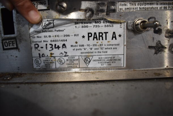 Duke SUB-FC-206-RT Stainless Steel Commercial Subway Prep Line Make Line. 120 Volts, 1 Phase. 86.5x35x33. Tested and Working! - Image 6 of 7