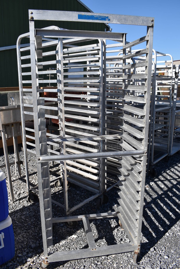 Metal Commercial Pan Transport Rack on Commercial Casters. 18x29x68