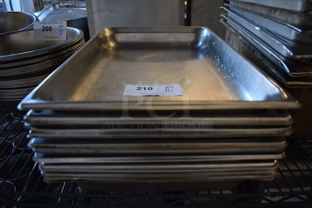 10 Stainless Steel Full Size Drop In Bins. 1/1x2. 10 Times Your Bid!
