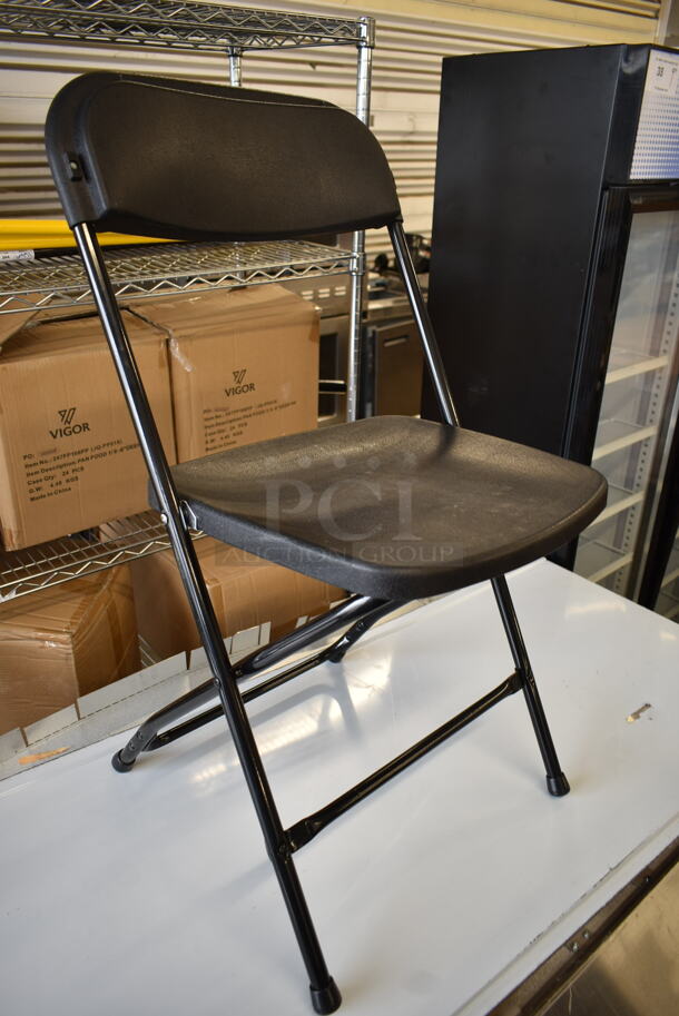 30 BRAND NEW SCRATCH AND DENT! Lancaster Table & Seating DG-64299-5 384DG64299BK Black Textured and Contoured Folding Chair. 30 Times Your Bid! - Image 5 of 5