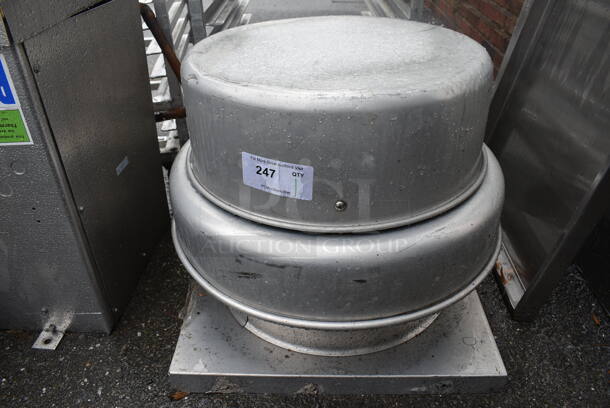Metal Commercial Rooftop Mushroom Exhaust Fan. 115-220 Volts, 1 Phase. 23x23x21