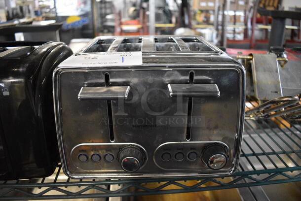 Hamilton Beach 24781 Chrome Finish Countertop 4 Slot Toaster. 120 Volts, 1 Phase. 10x11x7.5