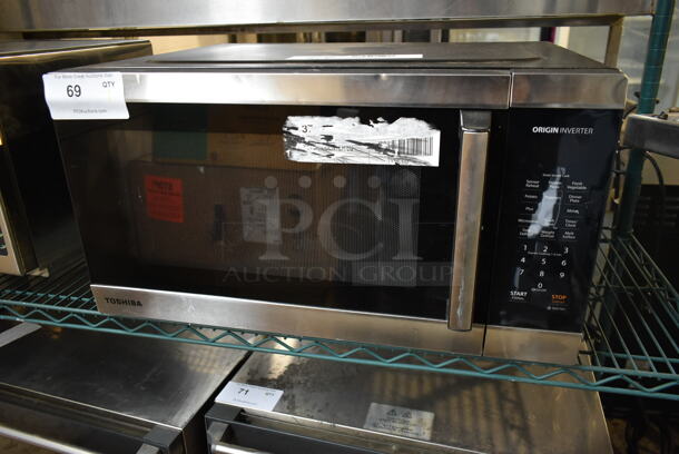 2023 Toshiba WSI-EM22AST Stainless Steel Countertop Microwave Oven. 120 Volts, 1 Phase.  - Image 2 of 5