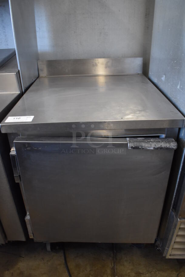 Beverage Air WTR27A Stainless Steel Commercial Single Door Work Top Cooler on Commercial Casters. 115 Volts, 1 Phase. 27x30x40. Tested and Working! - Image 1 of 6