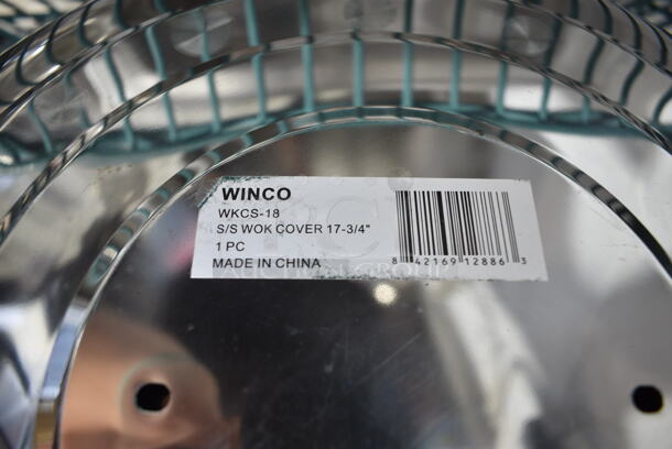 9 BRAND NEW! Winco Stainless Steel Dome Wok Lids Including WKCS-14, WKCS-15, WKCS-18. 14.5x14.5x12, 17.5x17.5x4. 9 Times Your Bid!  - Image 8 of 8