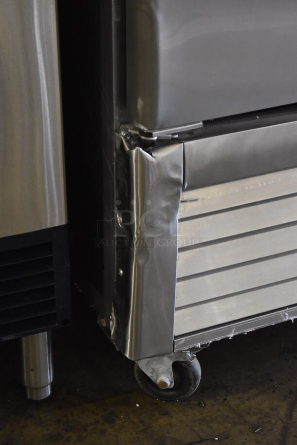 2020 Atosa MBF8503GR Stainless Steel Commercial 2 Door Reach In Freezer w/ Poly Coated Racks on Commercial Casters. 115 Volts, 1 Phase. 54x32x83. Tested and Working! - Image 3 of 8