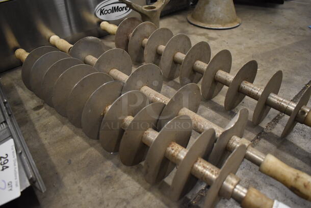 3 Metal Cutting Rolling Pins. 29x5x5. 3 Times Your Bid! - Image 2 of 3
