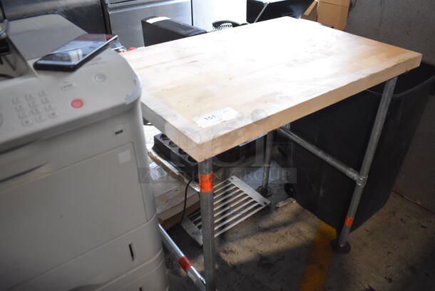 Butcher Block Table. 36x25x38.5 - Image 3 of 4