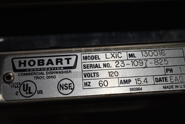 Hobart LXIC Stainless Steel Commercial Undercounter Dishwasher. 120 Volts, 1 Phase.  - Image 9 of 9