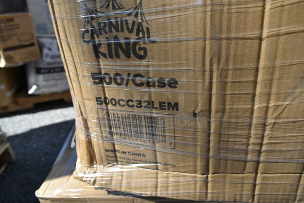 PALLET LOT of 27 BRAND NEW Boxes Including 612613245HD Choice Half Size Heavy-Duty Foil Steam Pan Deep 2 9/16" Depth - 100/Case, 130WSPOON Choice Medium Weight White Plastic Teaspoon - 1000/Case, 500CC32LEM Carnival King 32 oz. PET Lemonade Cup - 500/Case, 128HD8COMBO Choice Heavy Duty 8 oz. Microwavable Translucent Plastic Deli Container and Lid Combo Pack - 240/Case, 130WBKFORKH Choice Black Heavy Weight Wrapped Plastic Fork - 1000/Case, 130BKFKSNSPH Choice Black Heavy Weight Wrapped Plastic Cutlery Pack with Napkin and Salt and Pepper Packets - 500/Case, 500TW7 Choice 8" Clear Round Plastic Dome Lid - 500/Case, 2 Box 129MCS242CB Choice 30 oz. Black 8 3/4" x 6" x 2 3/4" 2-Compartment Rectangular Microwavable Heavy Weight Container with Lid - 150/Case, 2 Box Genpak 26600 13" x 4 1/2" x 3" White Extra Large Hinged Lid Foam Hoagie / Sub Container - 200/Case, 127SB24COMBO Choice 24 oz. Clear Plastic Salad Bowl with Lid - 150/Case, 2 Box RWP0022C300 Square Kova Cups, 127DM12BULK Choice 12 oz. Ultra Clear PET Plastic Round Deli Container - 500/Case, 612P558 Choice 8" Clear Round Plastic Dome Lid - 500/Case. 27 Times Your Bid!  - Image 4 of 12