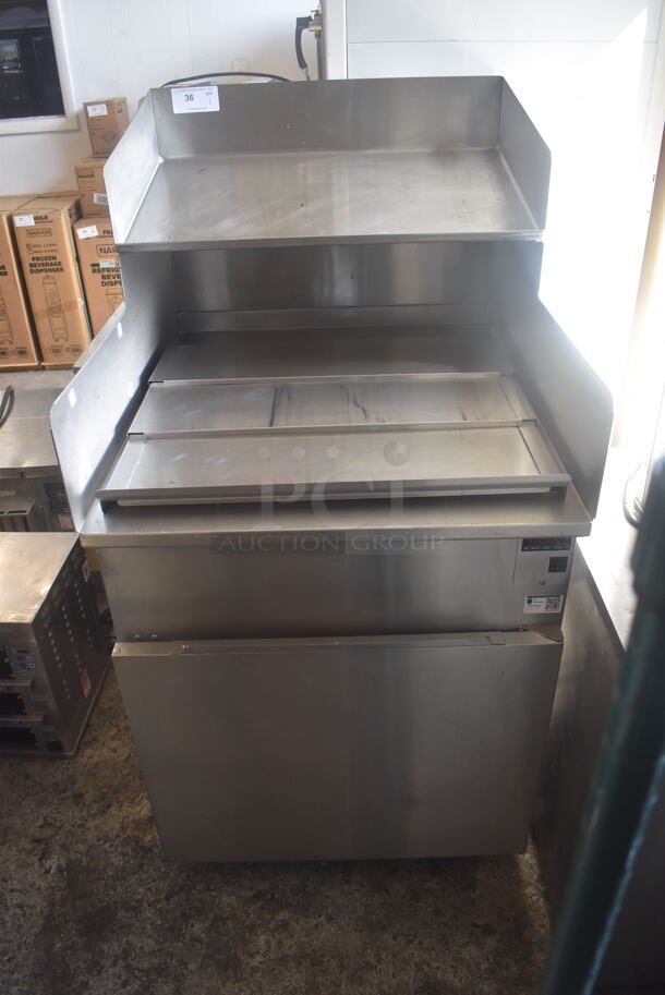 2021 H&K International HKM Commercial Stainless Steel Refrigerated Chicken Batter Station On Commercial Casters. 110-120V, 1 Phase. Tested and Working!