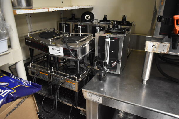 ALL ONE MONEY! Lot of 4 Bunn Server Stands and 5 Bunn Satellite Servers. (ice room) - Image 1 of 7