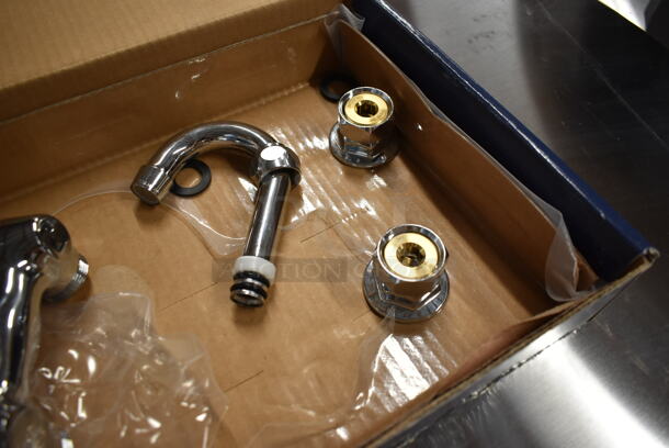 BRAND NEW SCRATCH AND DENT! Waterloo 750FW443G Wall Mount 4" Center Faucet. Stock Picture Used as Gallery. - Image 4 of 6