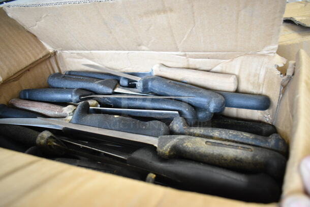 60 SHARPENED Stainless Steel Knives Including Boning/Fillet Knives. 60 Times Your Bid!  - Image 3 of 5