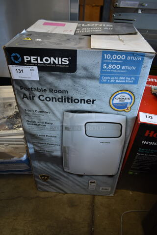 IN ORIGINAL BOX! Pelonis PAP10R1BWT Portable Air Conditioner. 10,000 BTU. 115 Volts, 1 Phase.