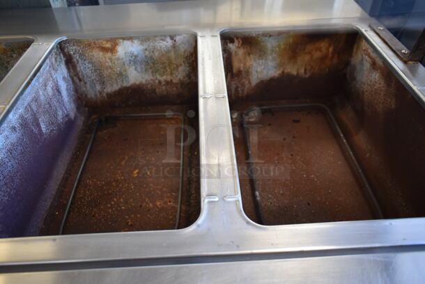 Duke Stainless Steel Commercial Electric Powered 4 Bay Steam Table w/ Sneeze Guard on Commercial Casters. - Image 4 of 9