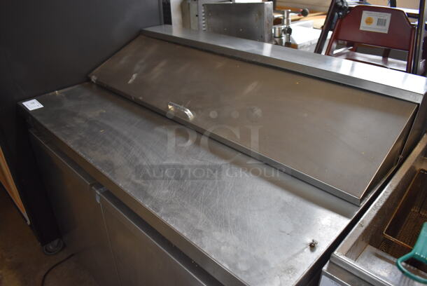 Continental SW48-12 Stainless Steel Commercial Sandwich Salad Prep Table Bain Marie Mega Top on Commercial Casters. 115 Volts, 1 Phase. 48x31x42. Tested and Working! - Image 3 of 7