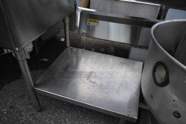 Stainless Steel Commercial 3 Bay Sink w/ Dual Drain Boards and Right Side Under Shelf. Bays 18x24. Drain Boards 22x26 - Image 8 of 9