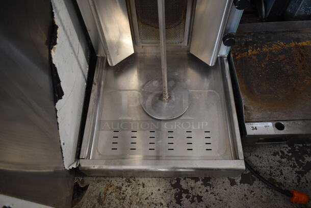 Visvardis DG 8A Stainless Steel Commercial Countertop Natural Gas Powered Vertical Broiler Gyro Machine.  - Image 3 of 6