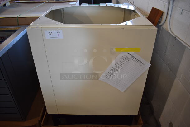BRAND NEW! Royston 60015379-012 Metal Single Door Cabinet w/ Trash Can and Dolly. 24x29x36