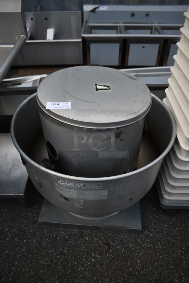 CaptiveAire DU85HFA Metal Commercial Rooftop Mushroom Exhaust Fan. 115 Volts, 1 Phase. - Image 1 of 5
