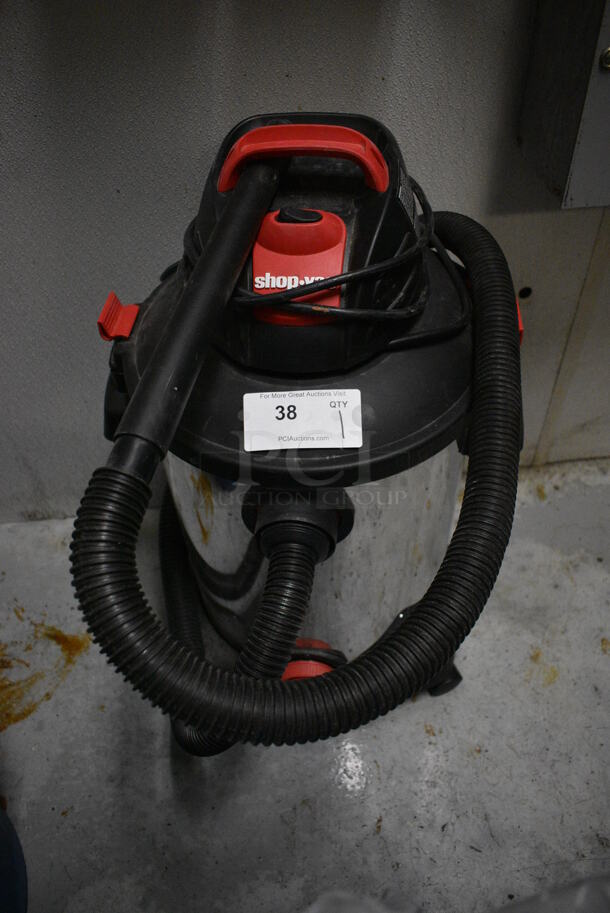 Shop Vac Red and Black Poly Wet Dry Vacuum Cleaner. 17x17x30. (kitchen)