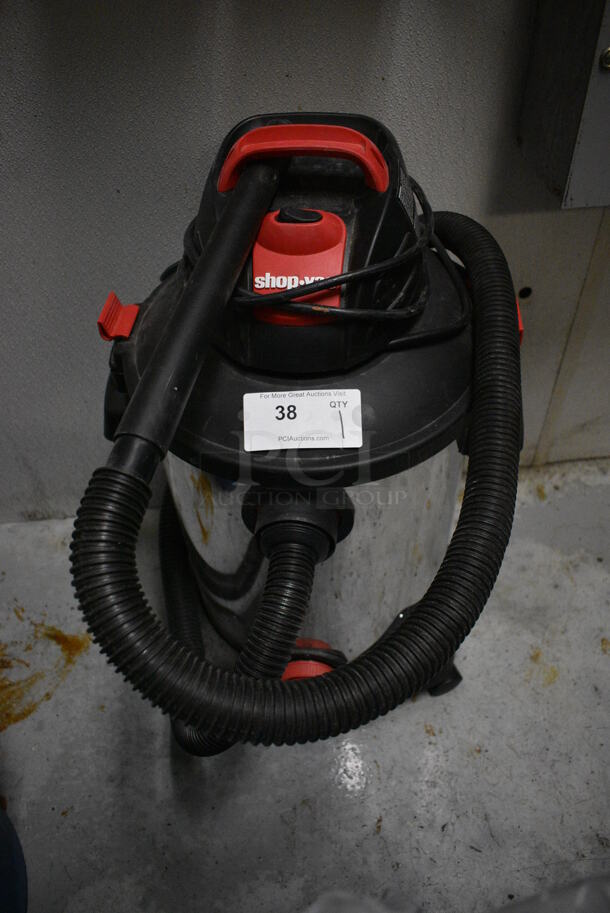 Shop Vac Red and Black Poly Wet Dry Vacuum Cleaner. 17x17x30. (kitchen) - Image 1 of 4
