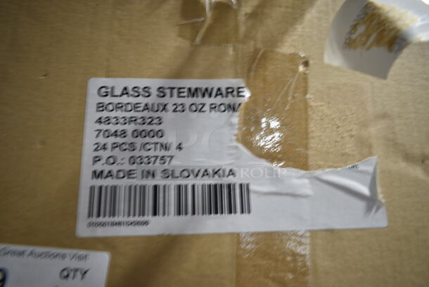 Box of 24 BRAND NEW! Bordeaux Wine Glasses. 23 oz - Image 5 of 5