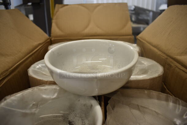 36 BRAND NEW IN BOX! Tuxton ALB-1253 White Ceramic Bowls. 5.5x5.5x2. 36 Times Your Bid!