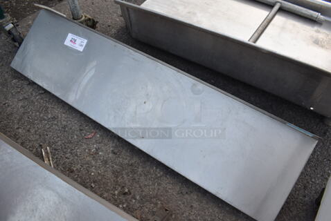 Stainless Steel Shelf w/ Wall Mount Brackets. 48x12x10
