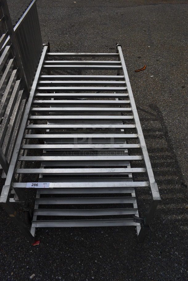 Metal Commercial Pan Transport Rack on 3 Commercial Casters. 20.5x26x63