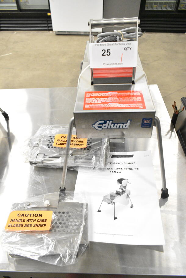 BRAND NEW SCRATCH AND DENT! Edlund 350 Electric Fruit and Vegetable Slicer. 115 Volts, 1 Phase.  - Image 2 of 10