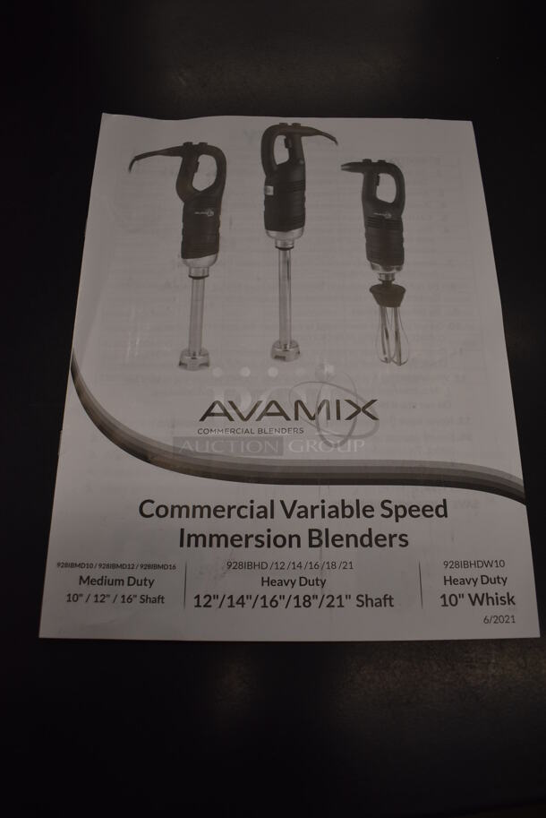 BRAND NEW SCRATCH AND DENT! AvaMix 928IBHD16 Stainless Steel Commercial 16" Shaft Immersion Blender. 120 Volts, 1 Phase. Tested and Working! - Image 6 of 7