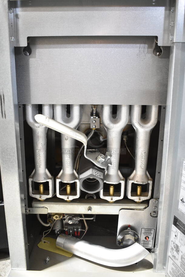 BRAND NEW! 2021 Pitco Frialator 45C Stainless Steel Commercial Floor Style Natural Gas Powered Deep Fat Fryer w/ 2 Metal Fry Baskets. 122,000 BTU.  - Image 8 of 9