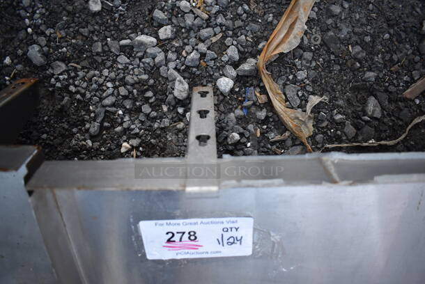 Stainless Steel Shelf w/ Wall Mount Brackets. 60x12x7 - Image 3 of 3