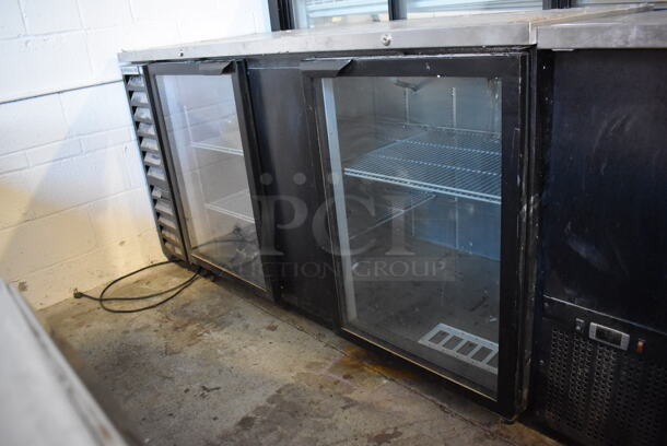 Beverage Air BB68HC-1-G-B Metal Commercial 2 Door Back Bar Cooler Merchandiser. 115 Volts, 1 Phase. 69x29x37.5. Tested and Working! - Image 2 of 8