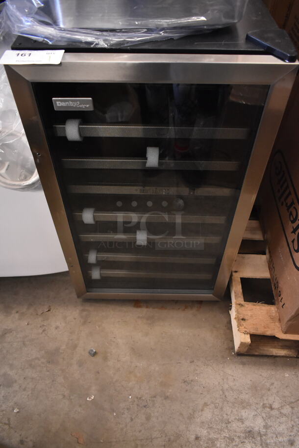 BRAND NEW SCRATCH AND DENT! Danby Stainless Steel Mini Cooler Merchandiser. 115 Volts, 1 Phase. Tested and Working! - Item #1108810