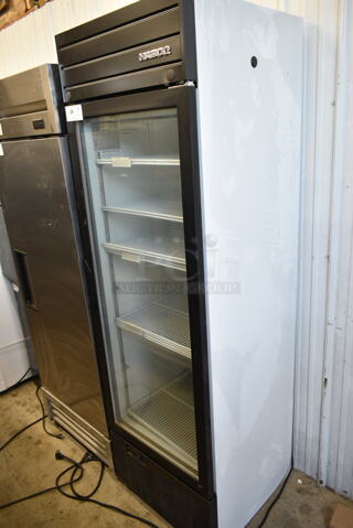 2019 Habco SE18 Metal Commercial Single Door Reach In Cooler Merchandiser w/ Poly Coated Racks. 115 Volts, 1 Phase. Tested and Working!
