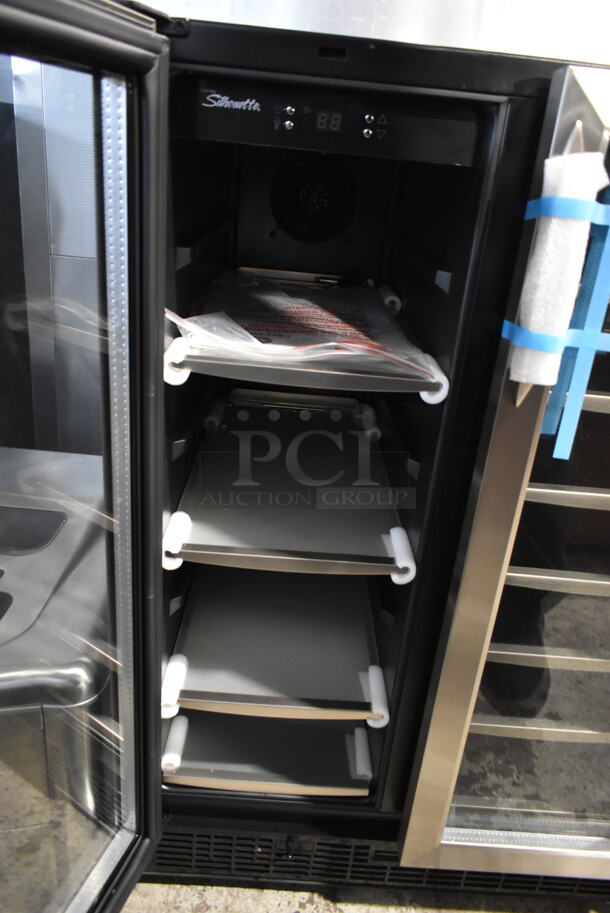 BRAND NEW SCRATCH AND DENT! Danby DBC2760BLS Dual Zone 27 Bottle Built-In French Door Beverage Wine Cooler Merchandiser. 115 Volts, 1 Phase. Tested and Working! - Image 4 of 6