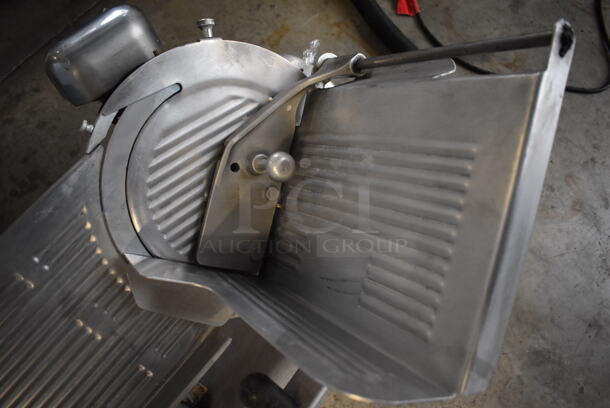 Stainless Steel Commercial Countertop Automatic Meat Slicer w/ Blade Sharpener. 115 Volts, 1 Phase. 26x23x21. Tested and Working! - Image 5 of 7