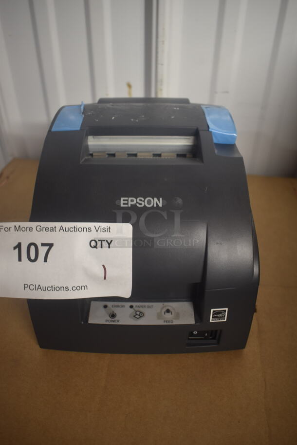 BRAND NEW! Epson M188D Black Receipt Printer. - Image 1 of 4