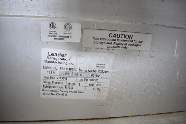 Leader ESLM48S/C Stainless Steel Commercial Sandwich Salad Prep Table Bain Marie Mega Top. 115 Volts, 1 Phase. Tested and Powers On But Does Not Get Cold - Image 5 of 6