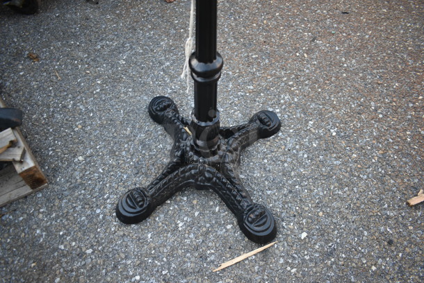 Ornate Black Metal Table Base - Image 3 of 4