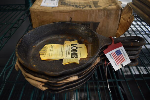 6 BRAND NEW IN BOX! Lodge Cast Iron Skillets. 10x6.5x1.5. 6 Times Your Bid!  - Image 1 of 4